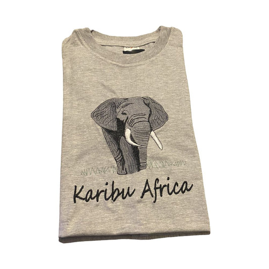 Grey T-shirt - Karibu Africa